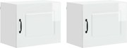 vidaXL Dulap de bucătărie Kalmar 2 pcs Alb lucios 50 x 31 x 40 cm
