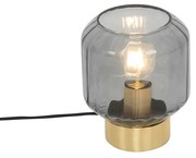 Lampă de masă modernă din alamă cu sticlă fumurie - Stiklo