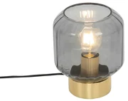 Lampă de masă modernă din alamă cu sticlă fumurie - Stiklo