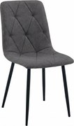 Scaun gri inchis LIBRA STONE GREY cu picioare negre