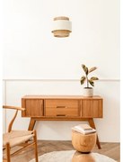 Lustră cu cablu BOHO 1xE27/60W/230V, Ø 20 cm, crem/jută