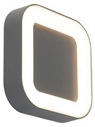 Lampă de perete și plafon gri pătrat IP54 - Ariel