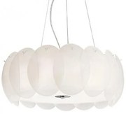 Lustra, Pendul modern inaltime reglabila, diam.55cm OVALINO SP8 BIANCO 090481