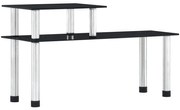 vidaXL Raft de bucătărie, negru, 45x16x26 cm, sticlă securizată