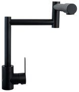 Baterie bucatarie TRENDY'S, pipa extensibila , negru mat