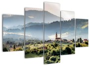 Tablou - sătuț în ceață (150x105 cm)