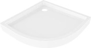 Mexen Flow+ cadă de duș semirotundă 80 x 80 cm, alb lucios - 46Q108080H