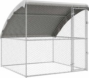 vidaXL Cușcă pentru câini Argintiu 2 x 2 x 2 m Oțel galvanizat