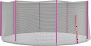 SPORTNOW Plasă Siguranță Trambulină Rotundă 366cm 8 Stâlpi Drepti Tarc Rezervă Plasă Rezistentă Negru Roz | Aosom Romania