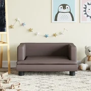 vidaXL Canapea pentru copii, maro, 60x40x30 cm, piele ecologică