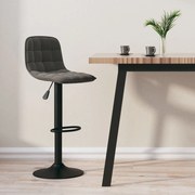 vidaXL Scaun de bar, gri închis, catifea