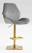 HR350KW Scaun Gray din Catifea Bază Aurie
