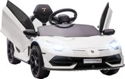 HOMCOM Mașinuță Electrică pentru Copii 3-5 Ani cu Uși Fluture, Mașinuță Electrică cu Telecomandă, 107,5x63x42 cm, Alb | Aosom Romania