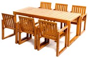 Set mobilier gradina Nizza, 200 cm, cires, 6 pers.