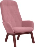 vidaXL Scaun de relaxare, roz, catifea
