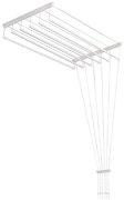 JAKS Uscător de rufe de tavan 6 tije alb Lungime: 110 cm