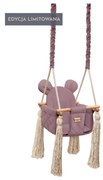 Leagan pentru copii si bebelusi, Catifea Velvet, perna detasabila ursulet Teddy Nostalgia Rose