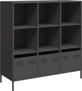 vidaXL Dulap înalt, negru, 101,5x39x103,5 cm, oțel