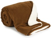 Pătură din imitație de blăniță 4Home maro închis, 150 x 200 cm