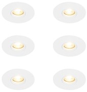Set 6 becuri Spot modern încastrat alb 12 cm - Buco