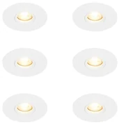 Set 6 becuri Spot modern încastrat alb 12 cm - Buco