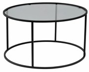 Măsuță de cafea Aurum Black cu sticlă fumurie, 80 cm