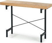 Consola INFERNO, stejar/negru, 106x30x77 cm