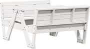 vidaXL Masă de picnic pentru copii alb 88x122x58 cm, lemn masiv de pin
