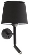 Aplica perete cu reader LED moderna design elegant SAVOY neagra