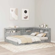 vidaXL Tăblie de depozitare cu raft Gri beton 135 cm Lemn compozit