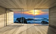 Fototapet - Casa modernă la mare (254x184 cm)