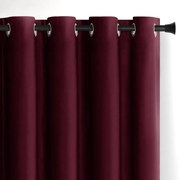 Draperie burgundy dimout (semi-opacă) din catifea 140x270 cm Eyelets – Restilo