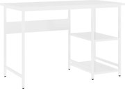 vidaXL Birou de calculator, alb, 105x50x72 cm, MDF și metal