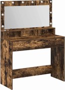 vidaXL Masă de Machiaj Stejar fumuriu 100 x 41 x 135 cm Lemn compozit