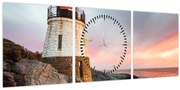 Tablou - Farul Castle Hill (cu ceas) (90x30 cm)