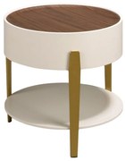 Masuta auxiliara design LUX Walnut-Bej