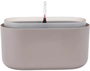 Jardinieră cu auto-irigare Plastia, maro,31 x 16 cm