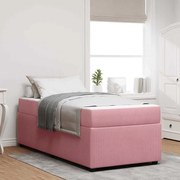 vidaXL Cadru de pat cu saltea cu saltea Roz 80 x 200 cm Catifea