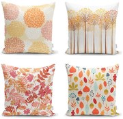 Set 4 fețe de pernă Minimalist Cushion Covers Autumn Design, 45 x 45 cm