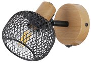 Aplica de perete design industrial Grendel negru