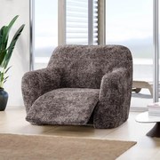 Huse bielastice MARMO maro fotoliu de relaxare (l. 70 - 90 cm)