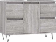 vidaXL Dulap pentru baie, gri sonoma, 80x33x60 cm, lemn compozit