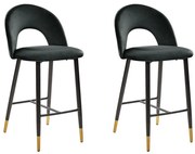 Set 2 buc scaun tip bar Fabian (negru). 1078840