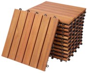 Deuba Plăci de eucalipt - set de 11 bucăți, 30x30 cm