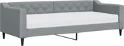 vidaXL Pat de zi cu saltea, gri deschis, 80x200 cm, textil