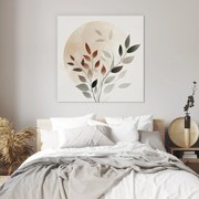 DUBLEZ | Tablou boho din lemn - Frunze în cerc