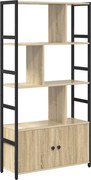 vidaXL Raft pentru cărți Stejar Sonoma 80 x 30 x 155,5 cm