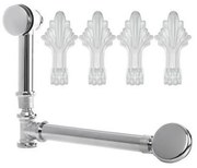 Picioare și scurgere ABI pentru cada de baie independentă Antica, albă