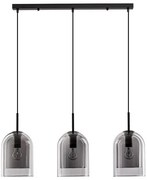 Lustra cu 3 pendule modern Velor fumuriu