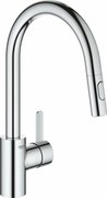 Baterie bucatarie cu dus extractibil Grohe Eurosmart Cosmopolitan crom lucios